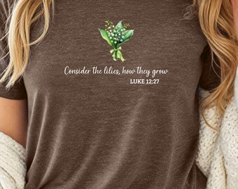 Wildflower Christian T-Shirt, Jesus Shirt, Religious Apparel, Bible Scriptures Shirt for Women,