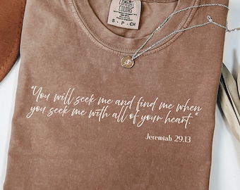 Comfort Colors Bible Verse T-Shirt, Christian Faith Tee