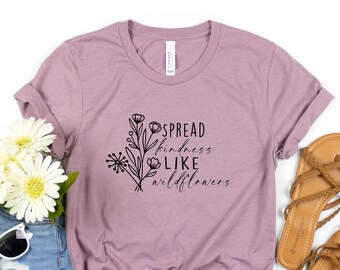 Women's Book Lover Shirt – Wildflowers & Books Print T-Shirt For Reading Enthusiasts & Teachers - View #3