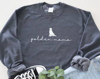 Golden Retriever, Camicia Golden Mama, Felpa Golden Retriever, Felpa per cani, Mamma d'Oro, Regalo mamma cane per Amante dei cani, Girocollo