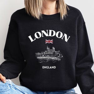 London, London Sweatshirt, England Sweater, Britain Flag, Skyline Shirt Gift, Women Long Sleeve, Britain Shirt, Gildan Sweatshirt