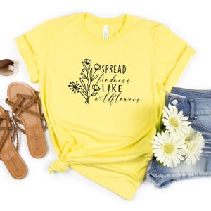 Wildflower T-shirt, Wild Flowers Shirt, Floral Tshirt, Flower Shirt, cadeau voor vrouwen, dames shirts, beste vriend cadeau