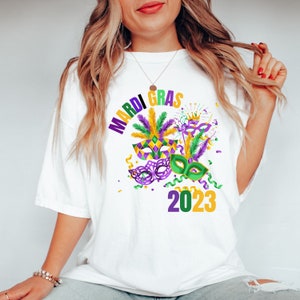 Comfort Colors® Mardi Gras Shirt Celebration T-Shirt Funny Carnival Shirt Cute Festival Shirt Mardi Gras Attire