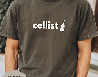 Cello, Gift for Cellist Comfort Colors Sweatshirt, Orchestra Shirt, Musician, Symphony, Gift for Musician