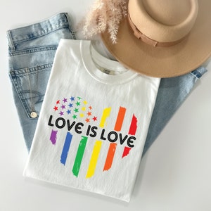 Love is Love T-Shirt, LGBT Shirt, Comfort Colors Womens Love is Love Shirt, Pride Shirt, Mens Shirt, Kindness Shirts,  Gay Pride Shirt