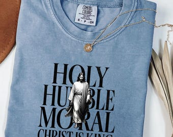 Comfort Colors® Jesus is King Shirt, Christian Oversized Vintage T-Shirt, Religious Mom Shirt, Jesus Shirt, Christianity Gift