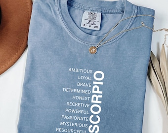 Comfort Colors Scorpio Shirt, Horoscope Gift for Astrology Lover, Zodiac Gifts