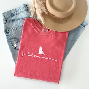 Comfort Colors Golden Mama Golden Retriever Sweatshirt,  Dog Shirt, Golden Mom, Dog mom gift