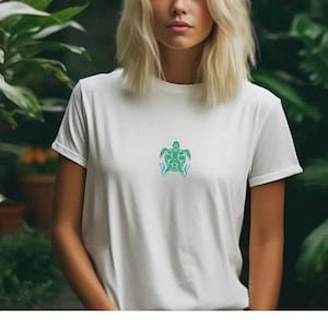Turtle Ocean Sun T Shirt Beach Tshirt Beach Bum T-shirt Ocean Tee Summer Shirt Oversized Tee Eco Friendly