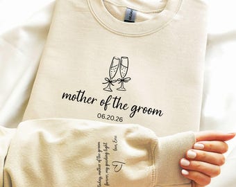 Personalized Mother of the Groom Shirt, Gift for Mother of the Groom Custom Mom of Groom Shirt, Engagement Announcement