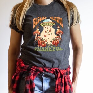 Aesthetic Mushroom Shirt, Hippie Shirt,Thanksgiving Tee, Nature Lover Gift, Mushroom Lover Shirt, Vintage T shirt, Retro Fall Tee