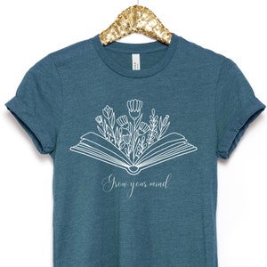 Wildflowers Book Shirt, Book Lovers T-shirt, Gift for Book Lover, Gift For Bookworms, Book Sellers Gift, Gift For Teachers, Readers&#39; T-shirt