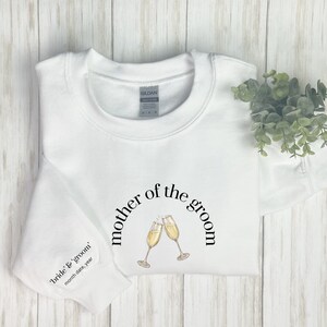 Mother of the Groom Shirt, Custom Mother of the Groom Gift Ideas, Engagement Announcement, Personalized Bridal Party Shirts, Crewneck