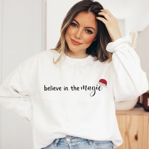 Believe Christmas Sweatshirt, Christmas Believe Shirt, Holiday Fashion, Christmas Party Shirt, Santa Believe Sweatshirt