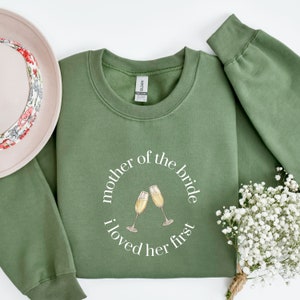 Mother of The Bride Custom Shirt, Mother of the Bride Gift Ideas, Engagement Announcement, Personalized Bridal Party Shirts, Crewneck