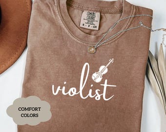 Viola, Violist Comfort Colors Shirt, Viola Gift for Violist, Orchestra Shirt, Musician, Symphony, Gift for Musician