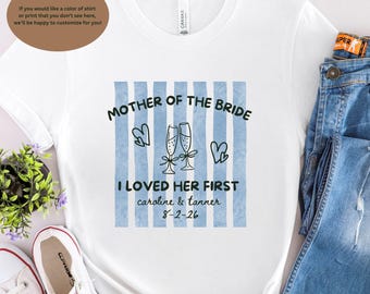 Gift for Mother of the Bride Shirt, Mother of the BrideT-shirt, Engagement Announcement, Wedding Party Tees, Chinoiserie Shirt