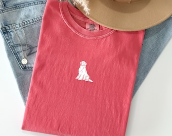 Comfort Colors Golden Retriever Mama Camisa para los amantes de Golden Retriever, Regalo de mamá Golden Retriever para amante de las mascotas, Camisa minimalista
