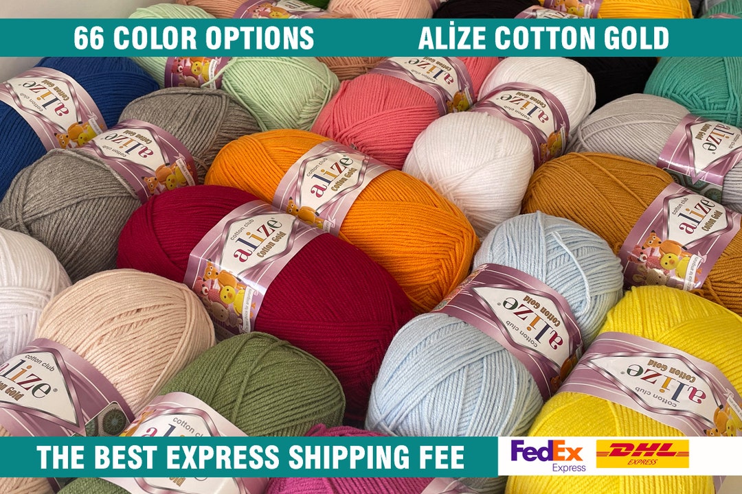 Alize Cotton Gold Yarn/ Amigurumi Cotton Yarn / Cotton Acrylic Blend