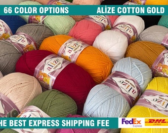 Alize Cotton Gold Yarn/ Amigurumi Cotton Yarn / Cotton Acrylic Blend / Baby Cotton Yarn /Alize Yarn / Knitting Yarn /Amigurumi Crochet