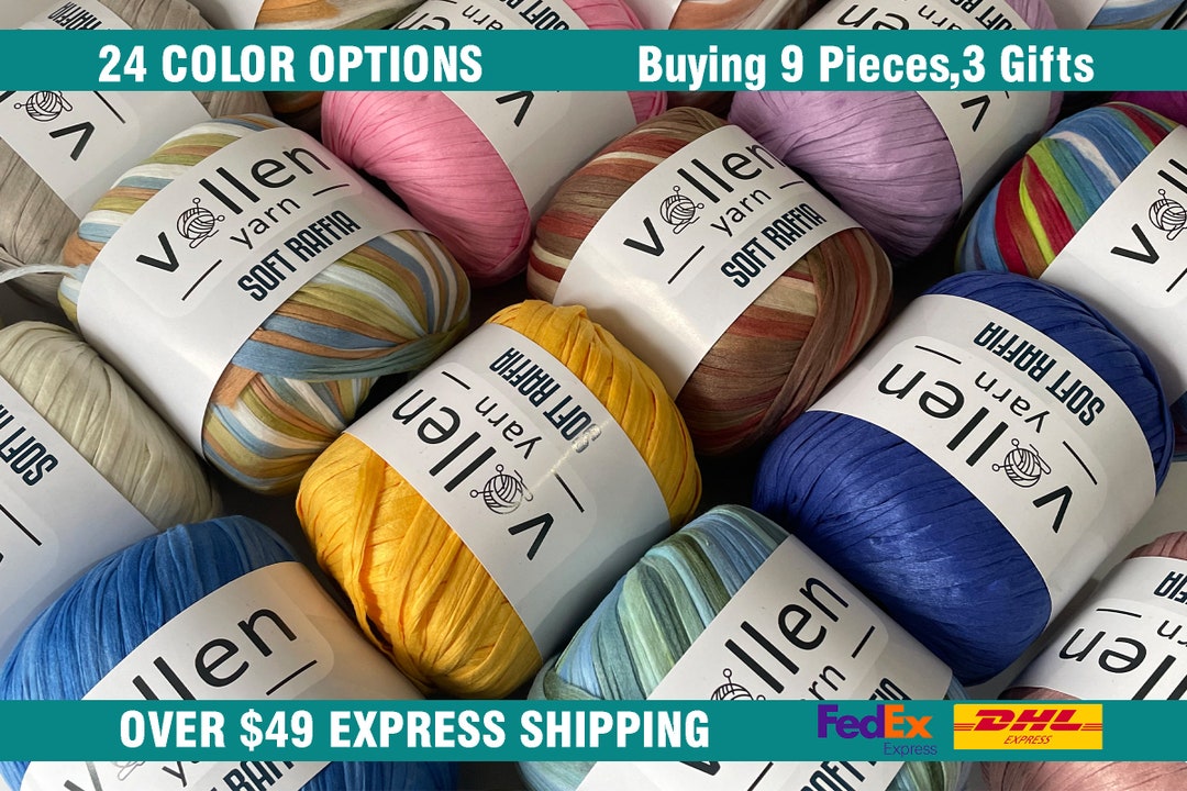 Vollenyarn Premium Soft Raffia Multi Paper Yarn Viscose Etsy
