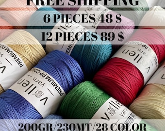 VollenYarn 2mm Polyester Macrame Cord,Polyester Rope 100% Polypropylene,Polyester Crochet Bag Yarn,Thread for Macrame and Home Decoration