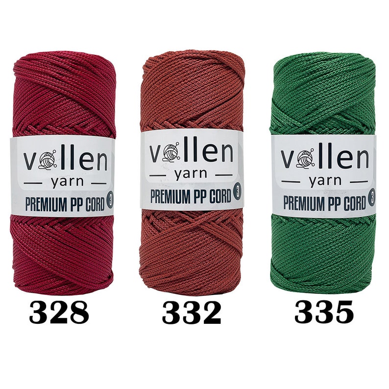 VollenYarn Cuerda de macramé de poliéster, 100% polipropileno, hilo para macramé y decoración del hogar, hilo de ganchillo de poliéster, tejido, 1,5 mm/100 g/150 m imagen 7