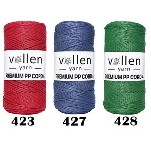 VollenYarn 2mm Cordón de macramé de poliéster,cordón de polipropileno,hilo de bolsa de ganchillo de poliéster,hilo para macramé y decoración imagen 8