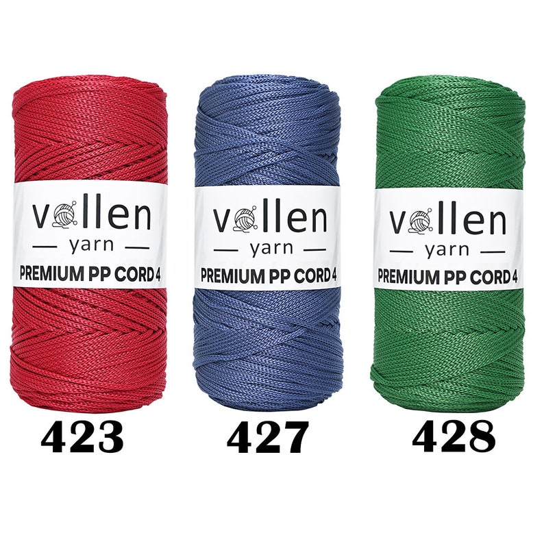 Vollen Yarn 2mm Polyester Macrame Cord, Polypropylene cord,Polyester Crochet Bag Yarn,Thread for macrame and home decoration image 8