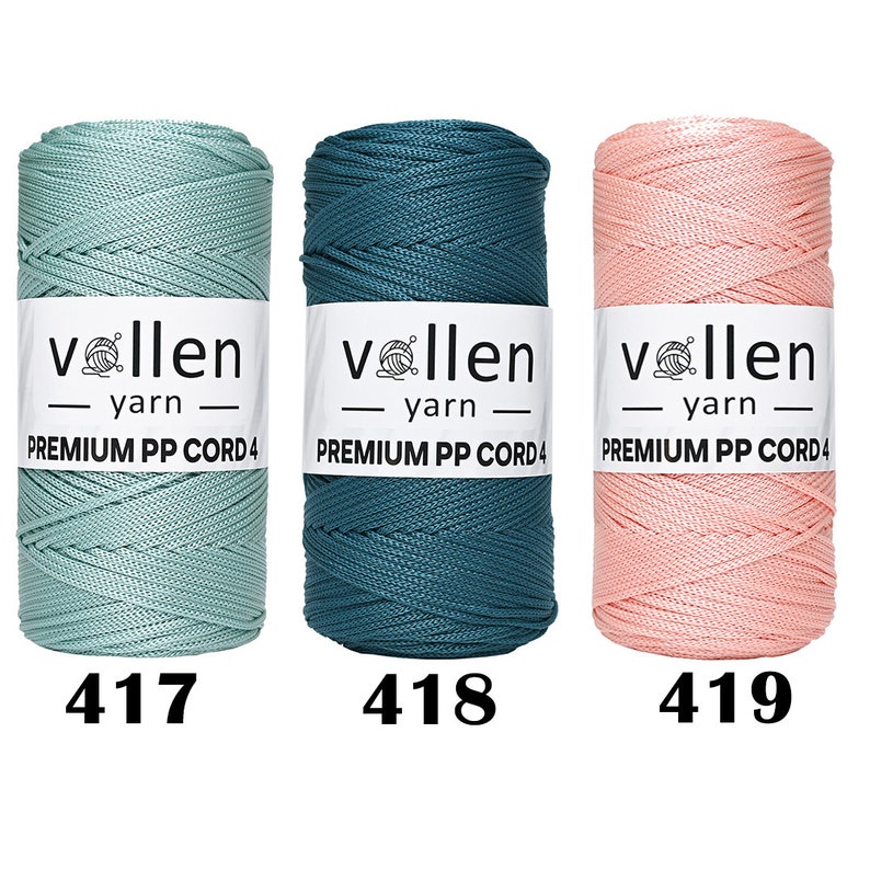 Vollen Yarn 2mm Polyester Macrame Cord, Polypropylene cord,Polyester Crochet Bag Yarn,Thread for macrame and home decoration image 6