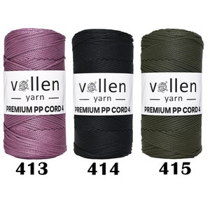 Vollen Garn 2 mm Polyester-Makramee-Schnur, Polypropylen-Schnur, Polyester-Häkelgarn, Faden für Makramee und Heimdekoration Bild 5