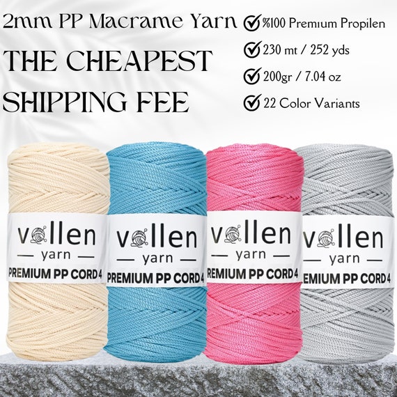Macrame Cord 2mm Yarn for Bag Crochet Cotton and Polyester Cord