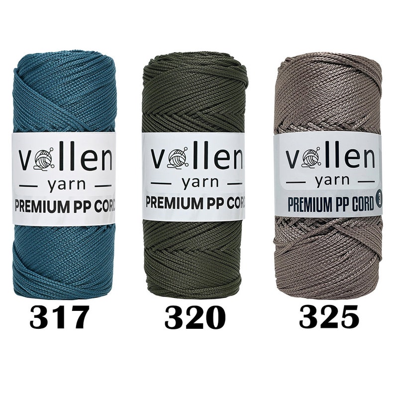 VollenYarn Cuerda de macramé de poliéster, 100% polipropileno, hilo para macramé y decoración del hogar, hilo de ganchillo de poliéster, tejido, 1,5 mm/100 g/150 m imagen 6