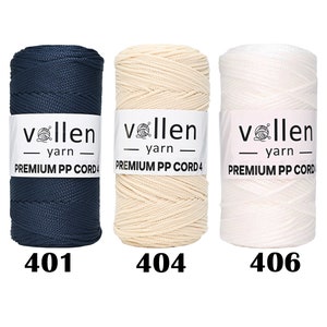 Vollen Yarn 2mm Polyester Macrame Cord, Polypropylene cord,Polyester Crochet Bag Yarn,Thread for macrame and home decoration image 3