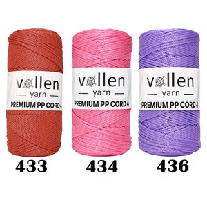 Vollen Yarn 2mm Polyester Macrame Cord, Polypropylene cord,Polyester Crochet Bag Yarn,Thread for macrame and home decoration image 9