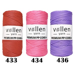 VollenYarn 2mm Cordón de macramé de poliéster,cordón de polipropileno,hilo de bolsa de ganchillo de poliéster,hilo para macramé y decoración imagen 9