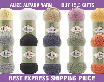 Hilo de lana voluminosa de alpaca superfina, 100gr, hilo de lana gruesa, hilo de lana merino de punto, hilo Alize, alpaca bebé, hilo peinado