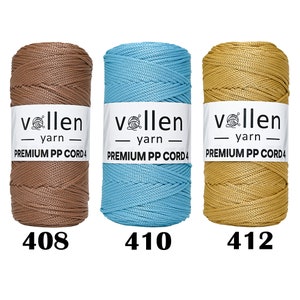 Vollen Yarn 2mm Polyester Macrame Cord, Polypropylene cord,Polyester Crochet Bag Yarn,Thread for macrame and home decoration image 4