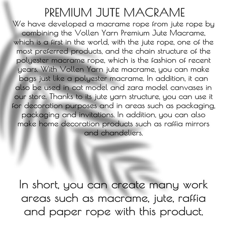 Vollenyarn 250 Gr,premium Jute Macrame Rope 4 Mm for Unique Bohemian