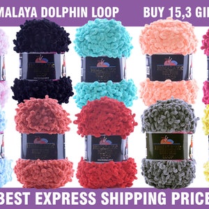 Himalaya Dolphin Loop / Baby Blanket Yarn / Crochet Yarn / Velvet Yarn / Plush Yarn / Chunky Yarn / Chenille Yarn /Soft Yarn/Finger knitting