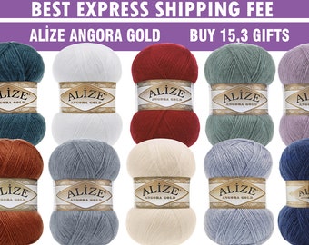 Hilo de lana Alize Angora Gold, 100gr/550mt, hilo de Mohair, cárdigans de ganchillo de invierno, suéteres, chales, etc. hilo de tejer, hilo de encaje