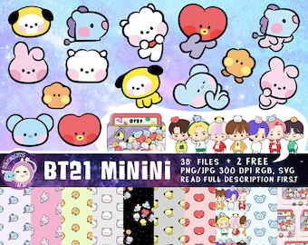 bt21 stickers etsy