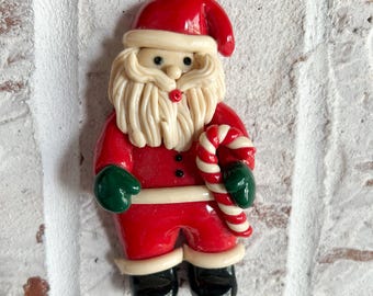 Vintage Santa Ornament: Enamelware Farmhouse Christmas Decor - Etsy
