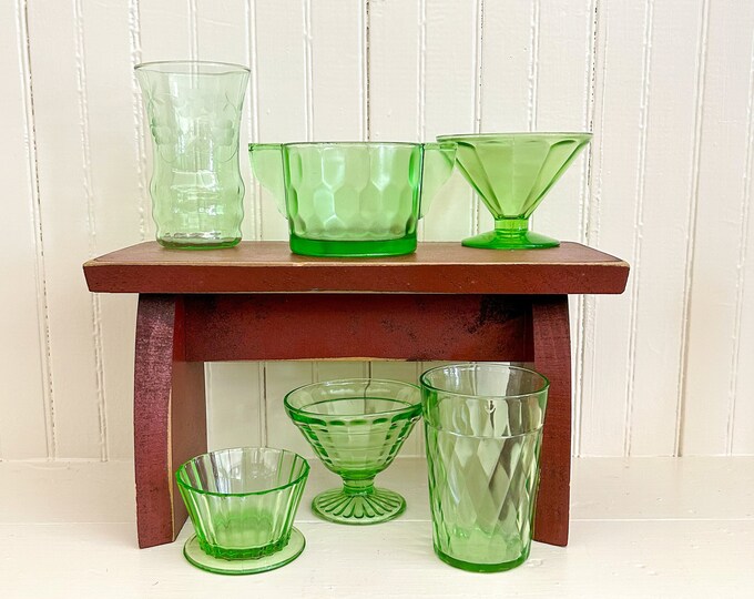 Uranium Green Glass Dish Uranium Glass Green Depression Glass Uranium