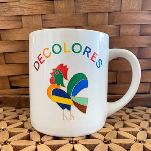Vintage Rooster Mug, Rooster Mug, Vintage Coffee Mug, Rainbow Coffee Mug, Coffee Lover Gift, Rooster Decor, Stoneware Mugs, Stoneware, bild 4