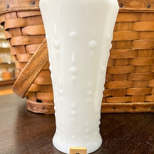 Milk Glass Vase, Anchor Hocking Vase, Milk Glass Vase, Vintage Milk Glass, Hazel Atlas Milk Glass Vase, White Vase, Tall Vase, Glass Vase C.