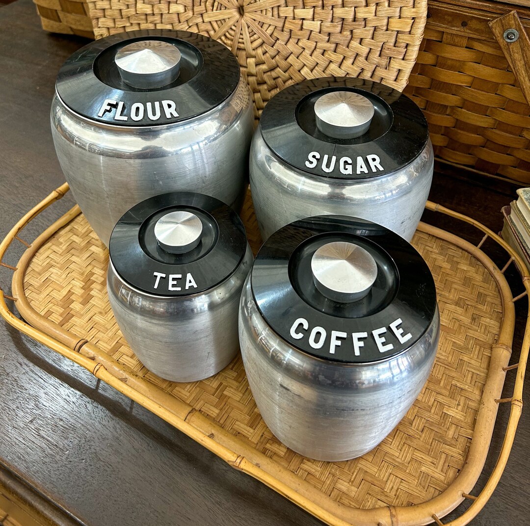 Vintage Kromex Canister Set Kromex Canisters Brushed Etsy