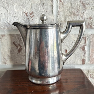 Antique Silver Soldered Creamer Pitcher, Made in Germany, Vintage German Creamer, German Pitcher