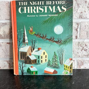 Vintage The Night Before Christmas Book, Vintage Christmas Book, Vintage Christmas, Night Before Christmas Book, Vintage Book, 1949,