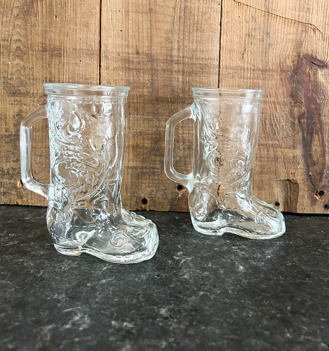Cowboy Boot Glass, Vintage Cowboy Boot Glass, Cowboy Boot, Libbey Glass